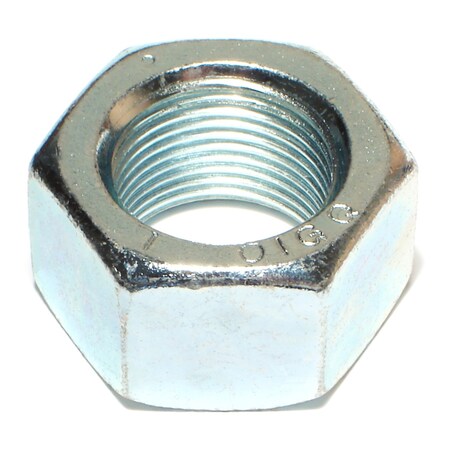Midwest Fastener Hex Nut, 1"-14, Steel, Grade 5, Zinc Plated, 2 PK 69132